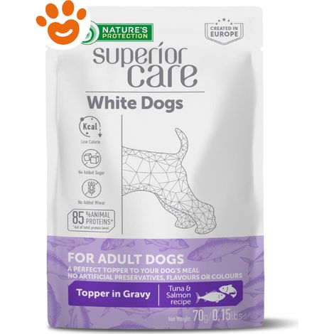 Natures Protection Dog Superior Care White Coat Tonno e Salmone - Bustina 70 Gr -