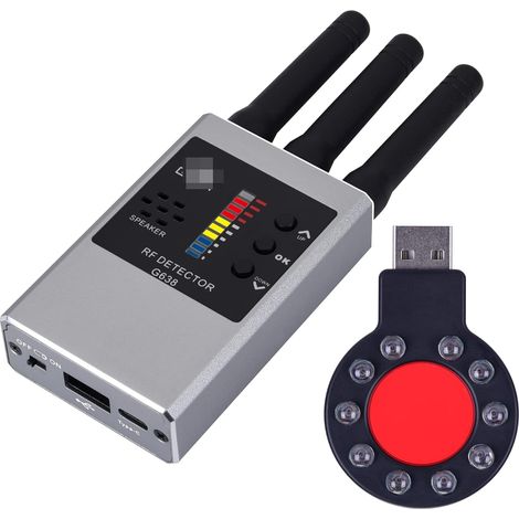 Anti-Spionage-Kamera-Detektoren, Wanzendetektor und versteckter Spionage-Detektor, Anti-Tracker-Detektor für Wanzen, Abhörgerät für versteckte Kamera/Spionagekamera G638W