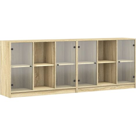 Maison Exclusive - Libreria con Ante Rovere Sonoma 204x37x75 cm Legno Multistrato