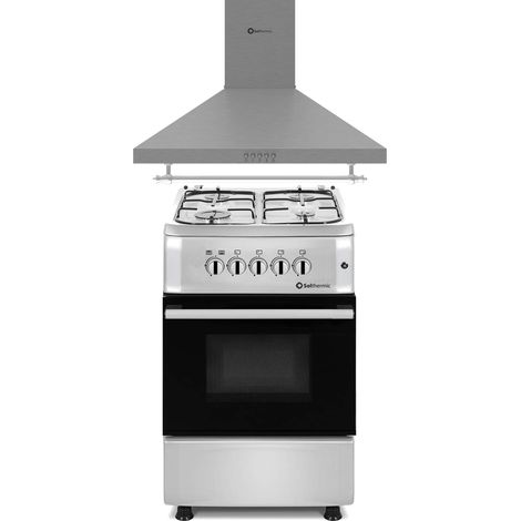 SOLTHERMIC COMBO PACK INOX COCINA GAS F5S40G2I + CAMPANA H60P INOX
