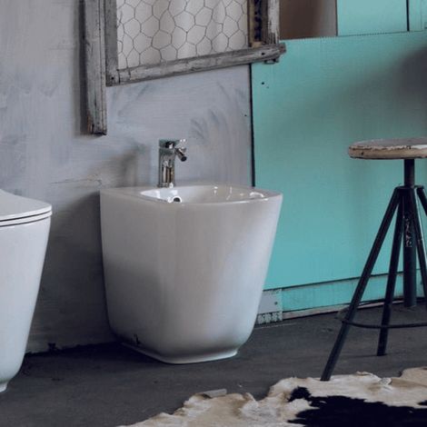 Bidet a Terra Kerasan "Tribeca" Bianco Lucido (1/3)
