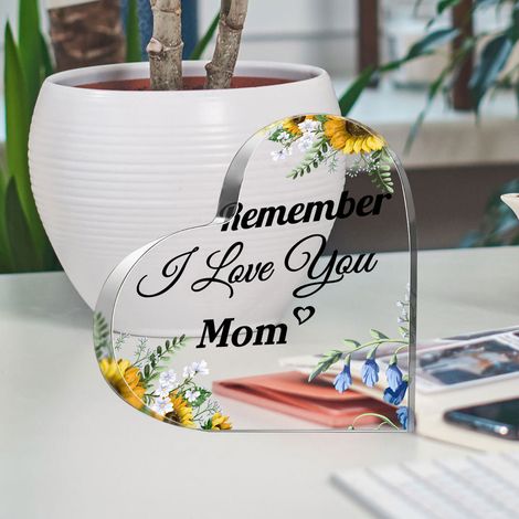 Ornement de bureau en acrylique en forme de coeur 1, cadeau, ornement créatif en forme de coeur transparent, artisanat (1/5)