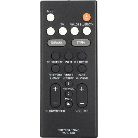 Télécommande de Remplacement pour Barre de Son Yamaha FSR78 VAF7640 VAH0130 (1/5)