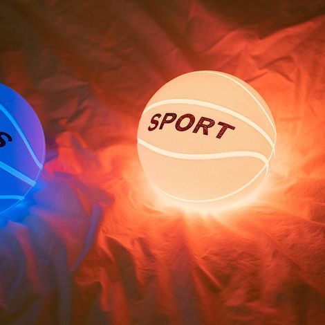 Veilleuse LED NBA Basketball en silicone, lampe de chevet tactile (rose) (1/3)