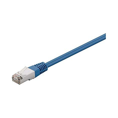 CAT 5e cavo patch, F/UTP, blu, conduttore in alluminio rivestito di rame (CCA), senza protezione fermo. Lunghezza del Cavo 2 m (1/2)