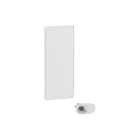 Schneider - Resi9 - Porte Styl - Blanc - 13 modules - 4 rangu00e9es + serrure avec clu00e9 - Ru00e9f. : R9H13424+R9H13388 (1/4)