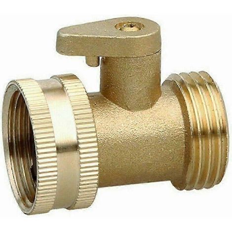 Valvola di intercettazione in ottone massiccio per tubo da giardino – raccordo a tenuta stagna da 3/4" per un facile controllo del flusso (1/5)
