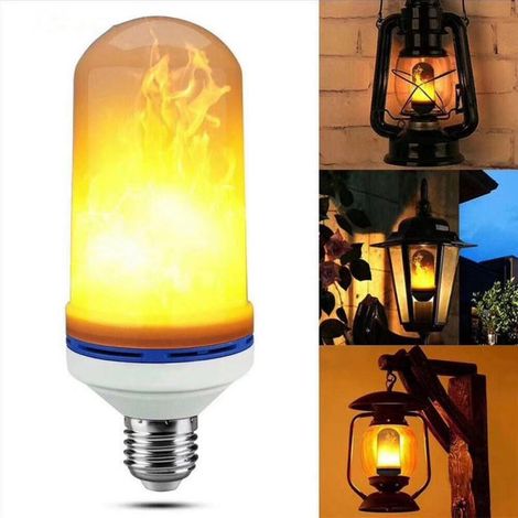 Ampoule à flamme LED, ampoule clignotante à quatre modes, ampoule à flamme de base pour la décoration extérieure (1/5)