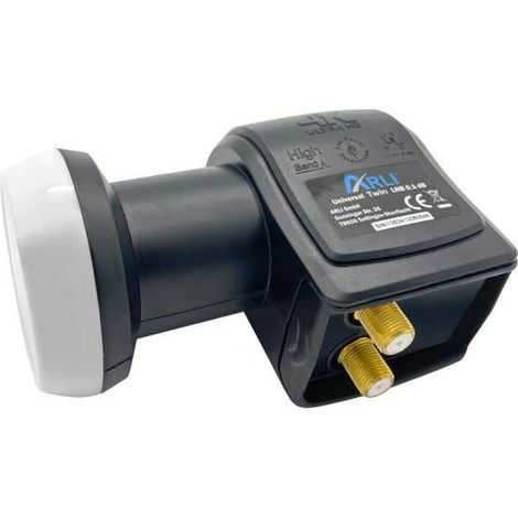 LNB Twin Tête Universelle 0,1 dB Gain 60 dB Full HD 3D Ultra HD 4K Gold