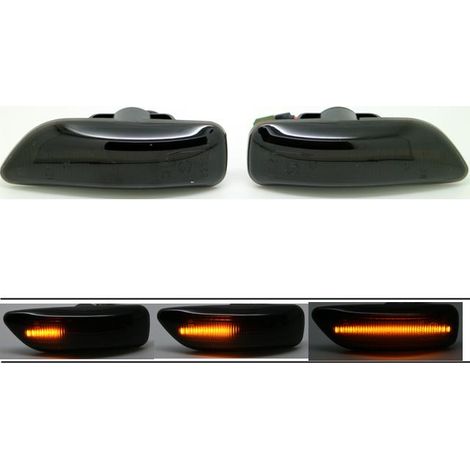 Dynamische LED-Seitenblinker für Volvo S60, V70, S80 und XC70, getönte Gläser, 2er-Pack (1/2)