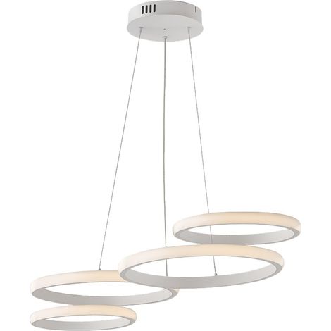 Sospensione Moderna Hobart Plastica Bianco Led 40W Dimmerabile 3000-4000-6000K (1/2)