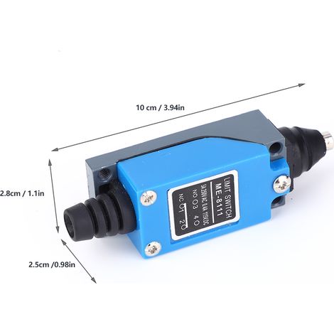 ME-8111 Interrupteur de fin de course 250V AC 50-60Hz 115V DC réglable à levier à galet microswitch 10 x 2,8 x 2,5 cm (1/5)