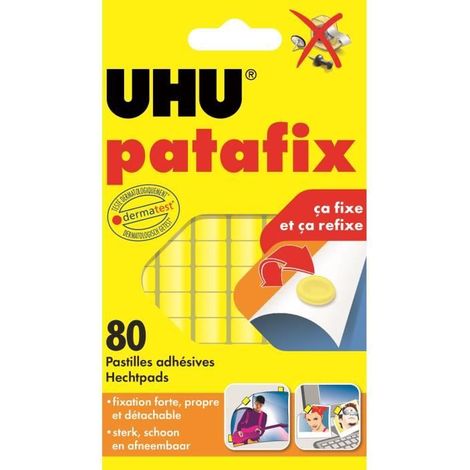 UHU - Patafix - 80 pastilles adhésives repositionnables - Fixation forte et propre - Voir photos (1/4)