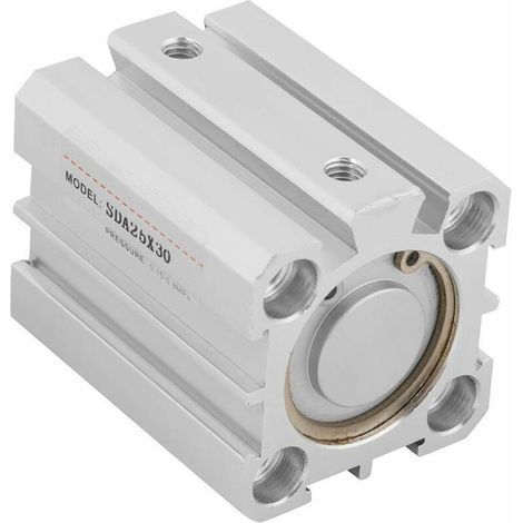 Cilindro pneumatico compatto in alluminio, SDA 25-30, alesaggio 25 mm, corsa 30 mm, a doppio effetto A (1/4)