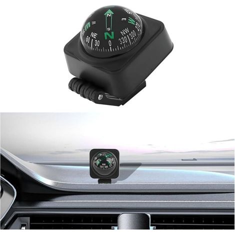 Boussole de voiture, boule de navigation réglable pour tableau de bord, support intérieur portable pour tableau de bord, accessoires de randonnée, universel pour SUV, berlines et camions (1/5)