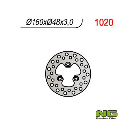 Disco de freno delantero NG para Suzuki LTR 450 (2006-2012), 160 mm, 3 orificios
