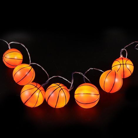 Basketball String Lights Sports Ball Fairy Lights Batterie Operated LED String Lampe Arbre lumières Lampe suspendue Décoration (1/5)