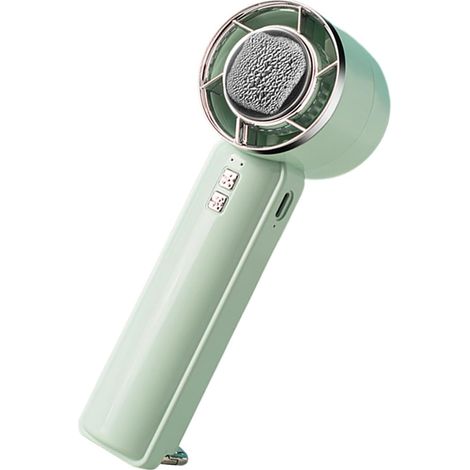 Ventilateur de voyage à main Ventilateur de refroidissement personnel à 5 vitesses, vent froid à faible bruit 2000 mAh Batterie de refroidissement d'été pour randonnée, plage, école, pêche, maison (1/5)
