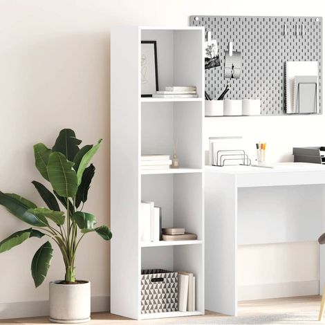 vidaXL Libreria Bianca 40x30x152 cm in Legno Multistrato