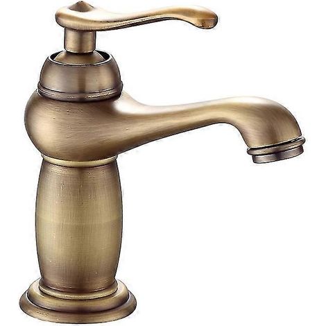 Robinet style laiton antique, mitigeur en cuivre massif, robinet de luxe style européen (1/5)