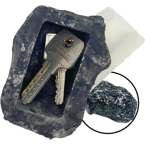 Nascondiglio per chiavi in pietra artificiale, discreto nascondiglio per chiavi in pietra per la casa e il geocaching, per uso interno ed esterno, 1 x pietra (1/5)
