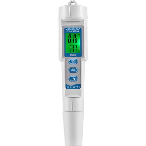 Irovami Testeur eau 3 en 1 – pH/conductivité/température – Idéal pour aquarium, piscine, qualité eau (1/5)