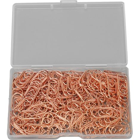 150 Trombones en forme de cœur, élégants, électroplaqués antidérapants, assortis de trombones fantaisie rose doré pour bureau, école, famille (1/5)