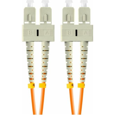 Cordon de brassage fibre optique duplex Lanberg MM SC/UPC-SC/UPC 3,0 mm OM2 50/125 lszh 2 m orange