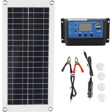 100A 40W monokristallines Solarmodul-Set, IP65 wasserdicht, mit zwei USB-Buchsen, 5-in-1 für Camping (1/5)