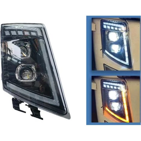 Десен LED Лед диоден преден фар с DRL дневна светлина къси-дълги мигач за камион Volvo FH13 FH16 FM460 FH500 24V