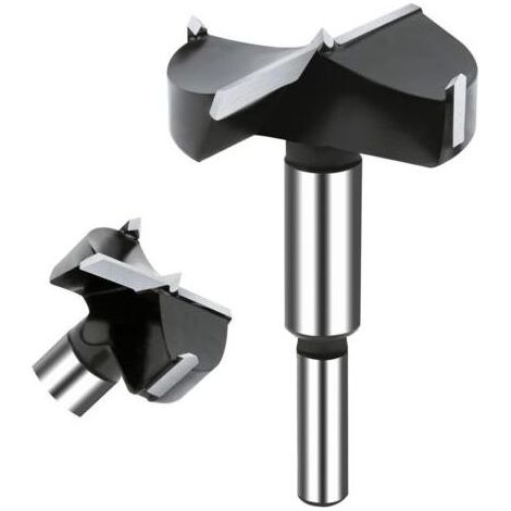 60mm Wood Drill Bit – Carbide Drill Bit for Hardwood and Plastic – 10mm Round Shank – 60mm Drilling Depth – Clean, Splinter-Free Cut (1/5)