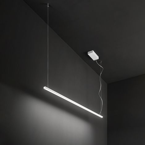 Sospensione Moderna Link Alluminio Bianco Led 35W Dimmetabile Ip20 (1/2)