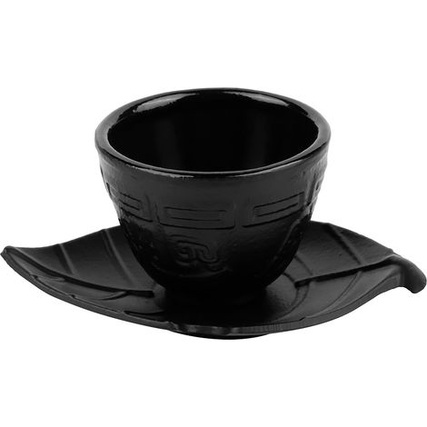 Tasse en fer imprimée, imitation tasse japonaise en fonte, tasse rétro, théière en fer, dessous de verre en fer, service à thé (1/5)