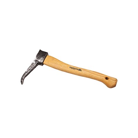 Manico di pino in legno da 400 mm con testa in acciaio CK45 forgiata a mano, 600 g.
