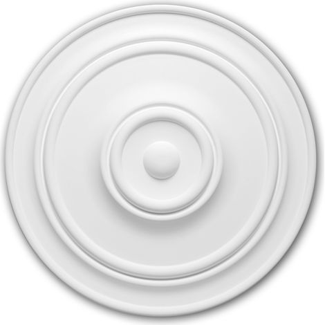 Rosetón 156015 Profhome Elemento decorativo Elemento para techo diseño atemporal clásico blanco Ø 55,5 cm