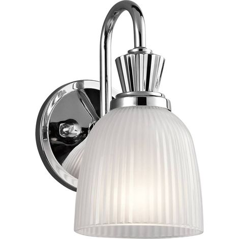 Elstead Cora - Applique murale de salle de bain à 1 lumière, chrome poli IP44, G9 (1/5)