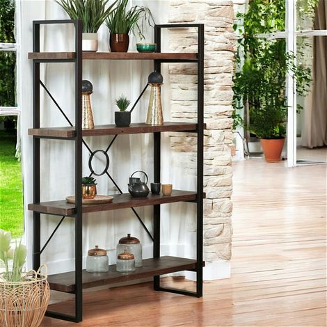 Bibliothèque Etagère bois recyclé SAMOA (1/3)
