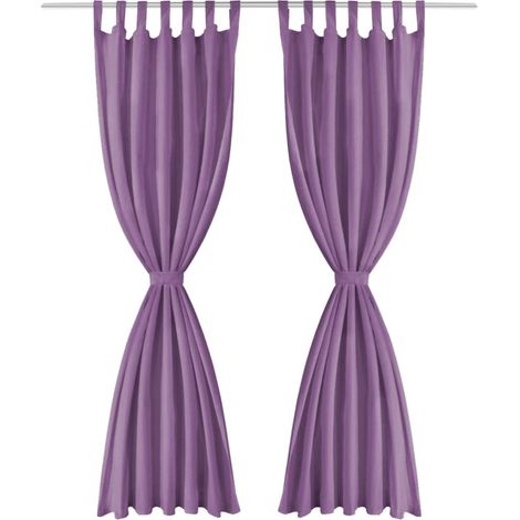 Maison Exclusive - 2 Pz Tende in Micro Raso con Passanti 140x225 cm Lilla