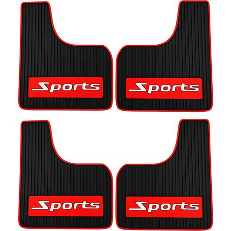 Suitable for off-road vehicles, SUVs and sedans, universal fenders with "Sports" logo, soft rubber fenders, vehicle modification, universal sporty style [set of 4]--DTEKGAZ