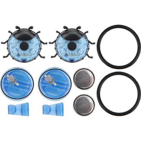 2-teilige Fahrradspeichenlampe, dekorative LED-Leuchte für Roller und Fahrräder – Design „Blauer Marienkäfer“