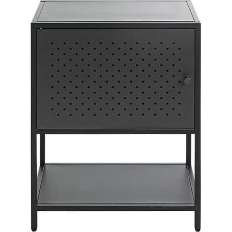 Meuble console, table console en métal coloris noir -longueur 45 x profondeur 30 x hauteur 60 cm (1/5)