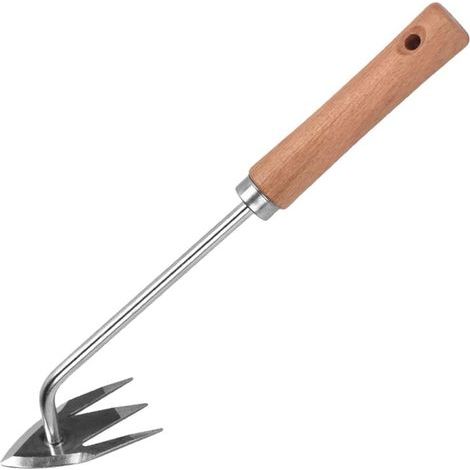 Outil D' Extraction Désherbeur à Main Outils de Désherbage Manuel Outil de Râteau de Désherbage de Jardin en Acier Inoxydable Poignée Ergonomique pour Les Terres Agricoles de (1/5)