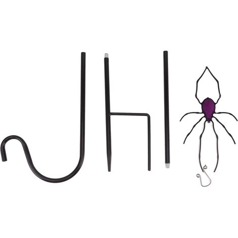 Spinne für Halloween-Gartendekoration mit Pfosten (1/5)