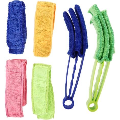 Brosse de Nettoyage pour Stores Vénitiens avec Têtes Amovibles Dépoussiérant Pratique pour Aérateurs de Voiture et Climatiseurs (1/4)