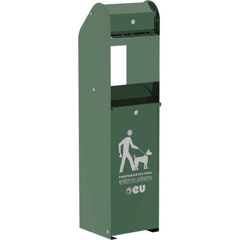Poubelle à déjections canines avec distributeur pour 500 sacs, 40 x 40 x 130 cm  Poubelle d'extérieur pour déjections canines (1/5)