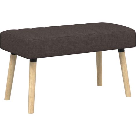 Channel-Tufted Bench Dark Brown 80 x 40 x 46 cm Fabric vidaXL
