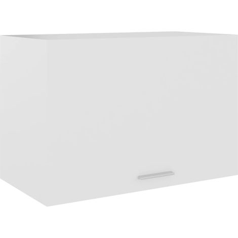 Maison Chic – Armoire suspendue haut de cuisine blanc 60x31x40 cm – Aggloméré – 1 étagère – Porte basculante pour rangement optimisé (1/5)