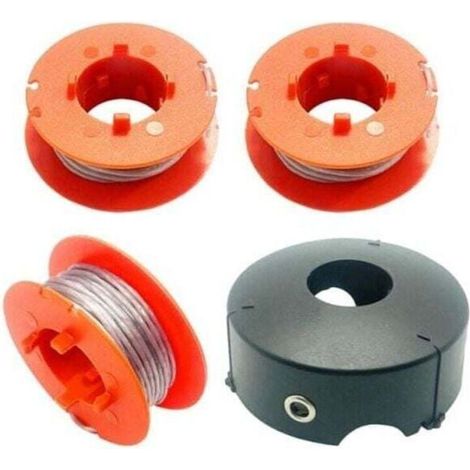 Ulisem F016800175 Bobine de Fil pour Bosch Art 23 26 30 Easytrim et Combitrim,Pro-Tap Automatique Bobine Cordon Souple,8M x 1,6mm avec Couvercle F016L71088(3 Bobine + 1 Couvercle) (1/4)
