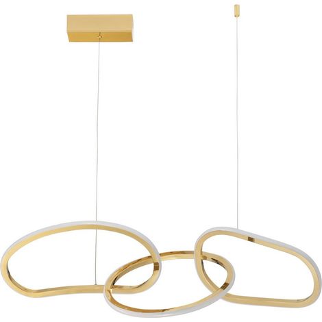 Merano Goodyear Plafonnier Suspendu LED Intégré Plaqué Or Acier Inoxydable LED 40W 2000Lm 3000K
