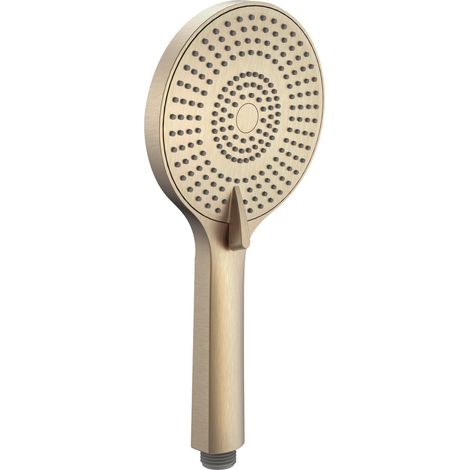 Douchette de massage, 3 modes, buses en silicone, dia. 120 mm, ABS/or clair mat (1/5)